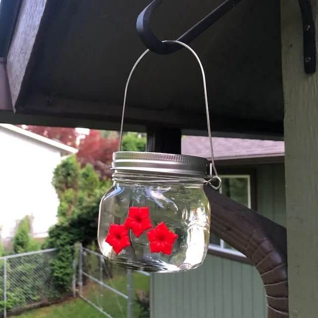beautiful mason jar hummingbird feeder wthree portsn1cyd