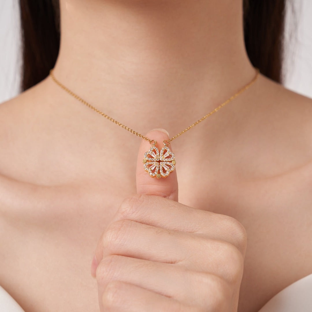 clover hearts necklacehjurq