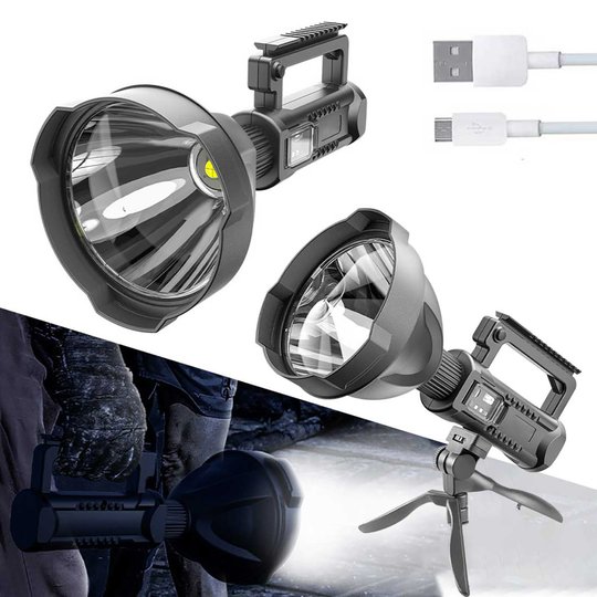 Rechargeable High Power LED Handheld Spotlight Waterproof Flashlight