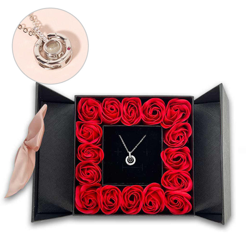 morshiny 16 soap roses jewelry box with necklace8r6ju