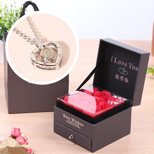 morshiny i love you rose box with necklacekp15g
