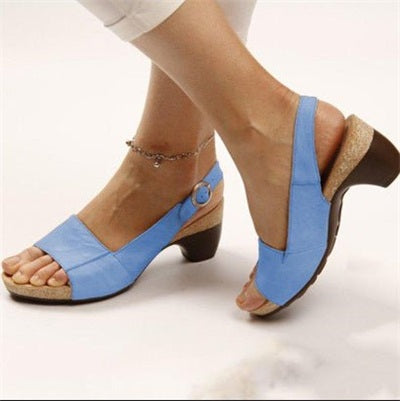 sursell womens elegant low chunky heel comfy sandalsitqhz