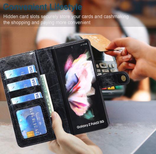 2022 new foldable mobile phone leather z fold3 case