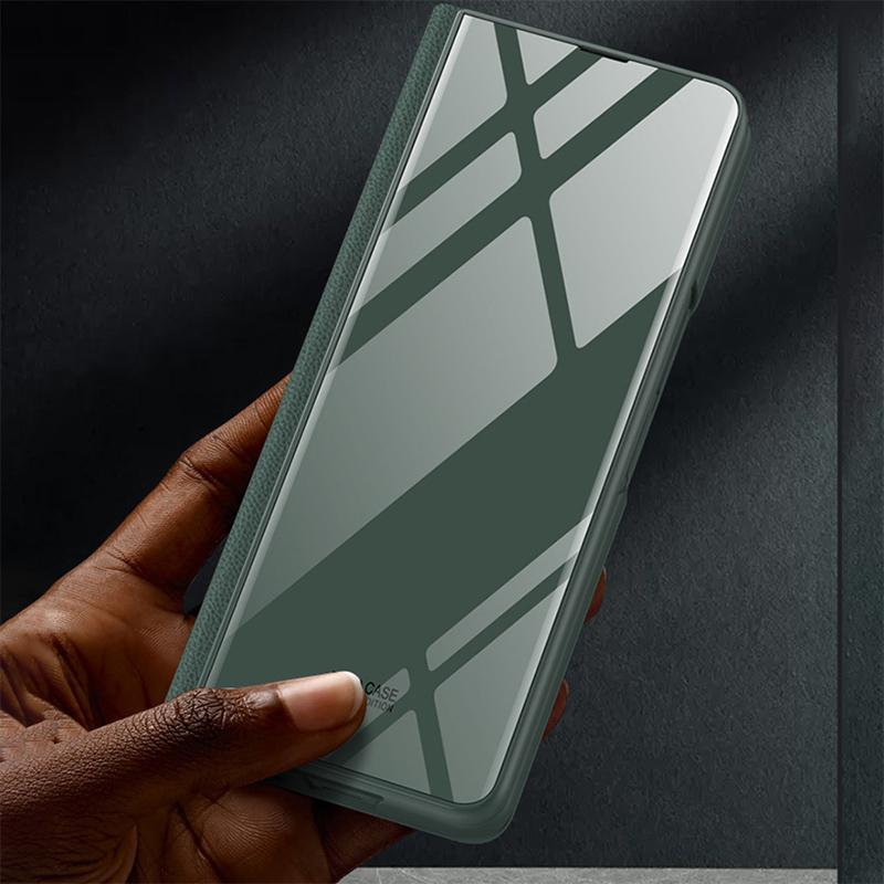 2022 new highend side pen slot carbon fiber embossed glass phone allinclusive z fold3 caseooezy