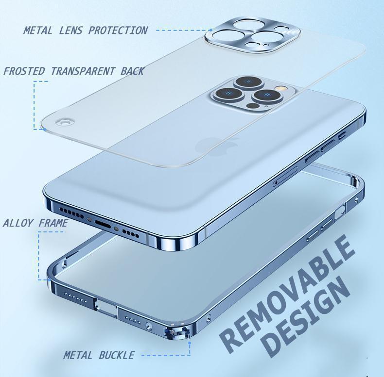 primary color ultrathin anticollision alloy frame protective shell is suitable for iphonee627e