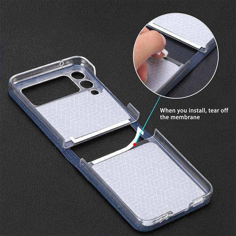 suitable for samsung galaxy zflip3 folding pu leather mobile phone