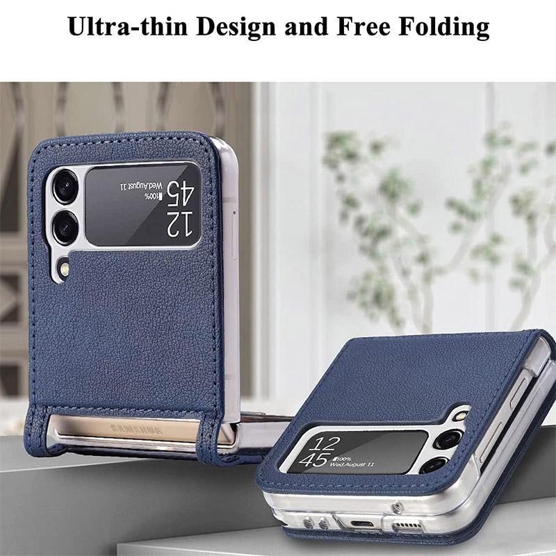 suitable for samsung galaxy zflip3 folding pu leather mobile phone holster1bnjo