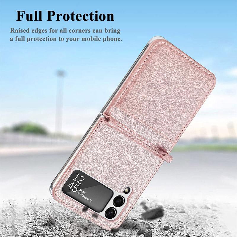 suitable for samsung galaxy zflip3 folding pu leather mobile phone holsterme6lu