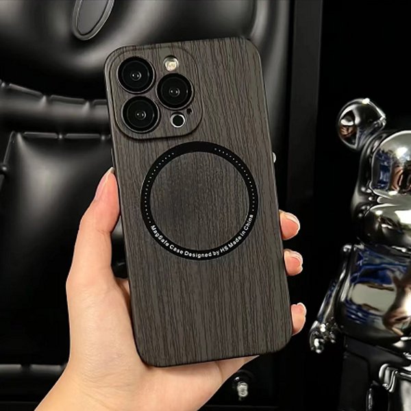 mahogany magnetic charging case for iphonelbnlq